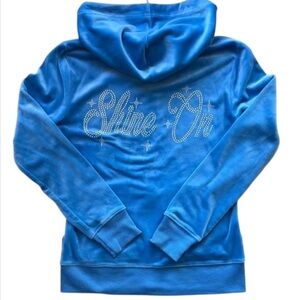 Blue Shine On Hoodie size L
